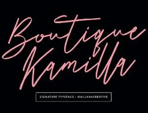 Boutique Kamilla Handwritten font