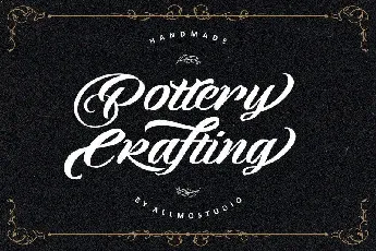 Pottery Crafting Script font