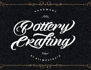 Pottery Crafting Script font