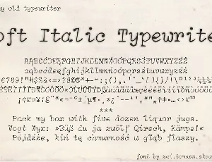 zai Soft Italic Typewriter font