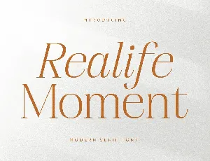 Realife Moment font