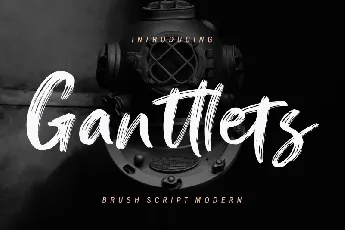 Ganttlets Brush font