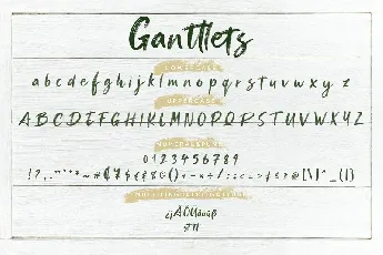 Ganttlets Brush font