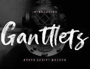 Ganttlets Brush font