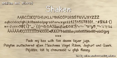 zai Shaken font