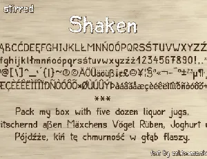 zai Shaken font