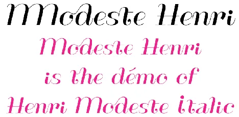 Modeste Henri font