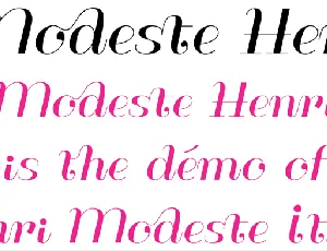 Modeste Henri font