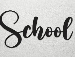 School Typeface font