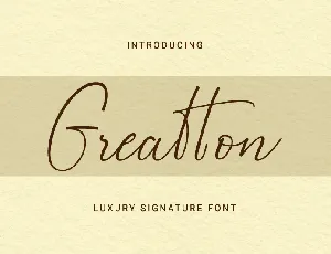 Greatton Script font