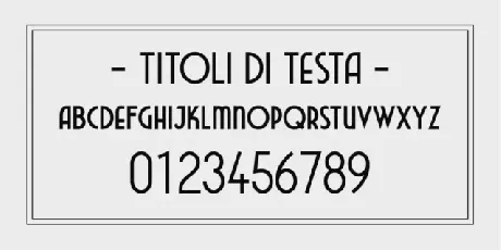 Titoli Di Testa font