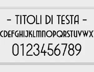 Titoli Di Testa font