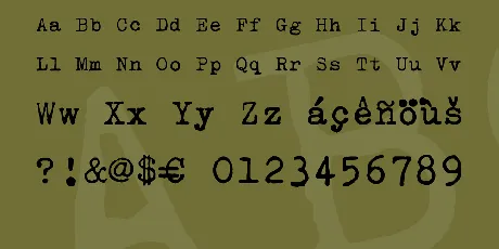 zai Olivetti-Underwood Studio 21 Typewriter font