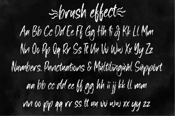 Brush effect font