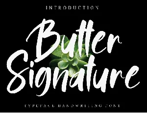 Butter Signature font