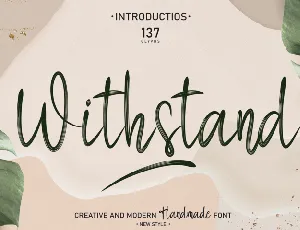 Withstand font