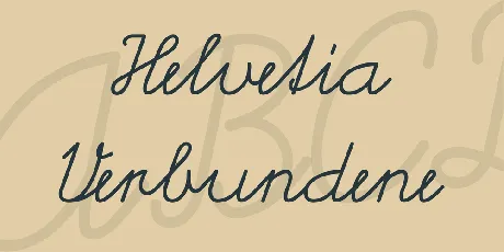 Helvetia Verbundene font