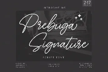 Prebuga Signature font