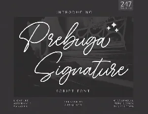 Prebuga Signature font