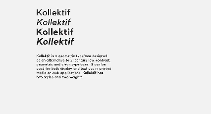 Kollektif Typeface font