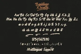 Bandage Kroasty Script font