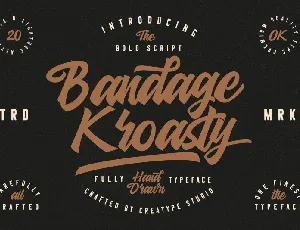 Bandage Kroasty Script font