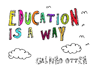 Education is a Way font