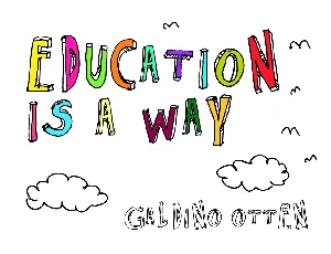 Education is a Way font