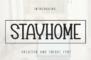 Stayhome Display font