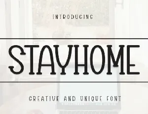 Stayhome Display font