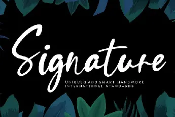 Signature Handwritten font