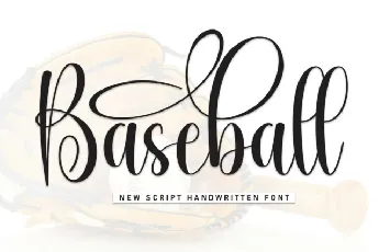 Baseball Script font