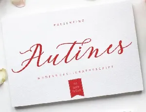 Autines Calligraphy font