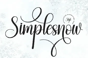 Simplesnow Script font