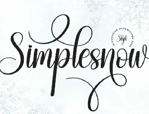 Simplesnow Script font