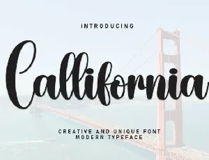 Callifornia Script Typeface font