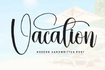 Vacation Calligraphy Typeface font