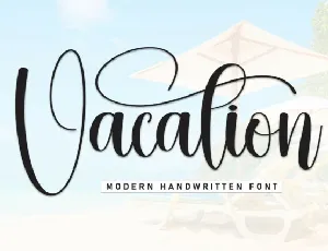 Vacation Calligraphy Typeface font