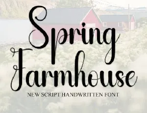 Spring Farmhouse Script Typeface font