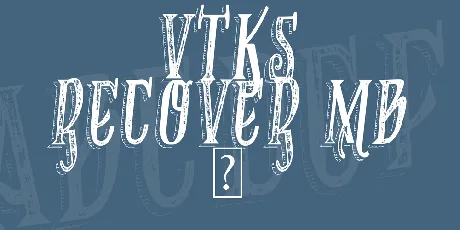 VTKS RECOVER MB 1 font