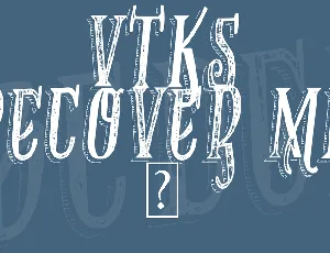 VTKS RECOVER MB 1 font