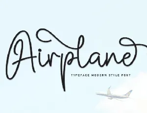 Airplane Script font