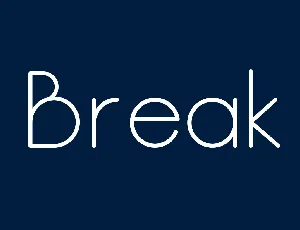 Break Family font