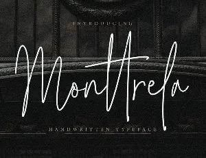 Monttrela Handwritten Signature font