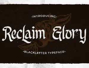 Reclaim Glory Free Trial font