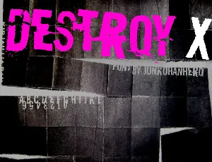 Destroy X font