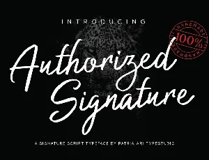 Authorized Signature font