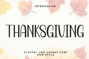 Thanksgiving Display font