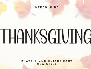 Thanksgiving Display font