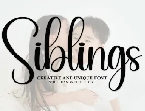 Siblings Script font